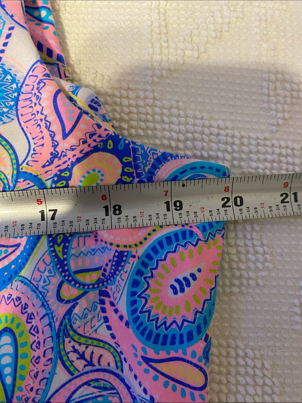 Lulu-B Sleeveless Paisley Mini Dress in Pink and Blue - Picture 5 of 7